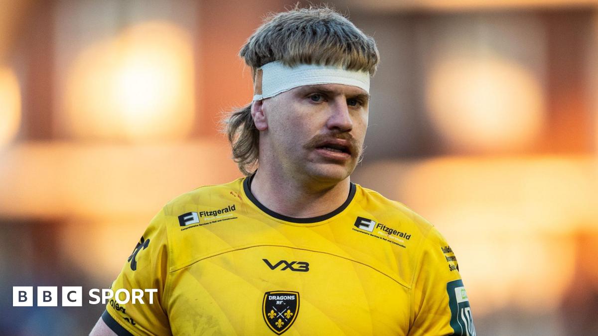 Dragons number eight Aaron Wainwright in action against Cardiff