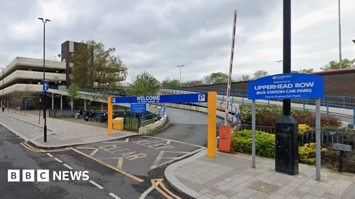 The entrance to a multi storey car park in Huddersfield