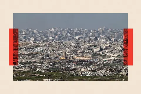 Reuters Destruction in Gaza as seen from the Israeli side of the Israel-Gaza border in southern Israel, January 21, 2026