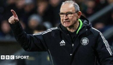 Celtic manager Martin O'Neill during a William Hill Premiership match between Falkirk and Celtic at The Falkirk Stadium, on January 14, 2026, in Falkirk, Scotland.