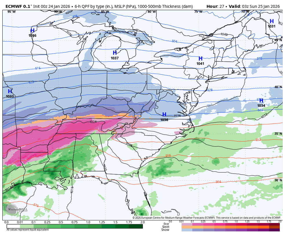 January 24 weather winter storm forecast