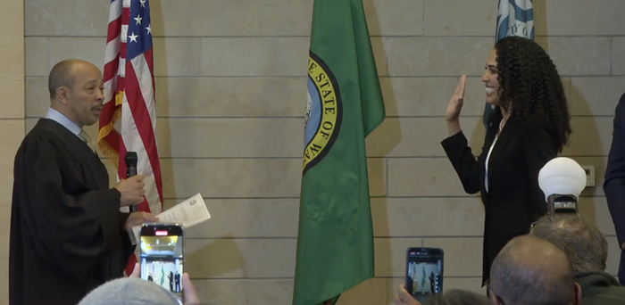 Erika Evans, Seattle’s First Black City Attorney, Is Sworn In