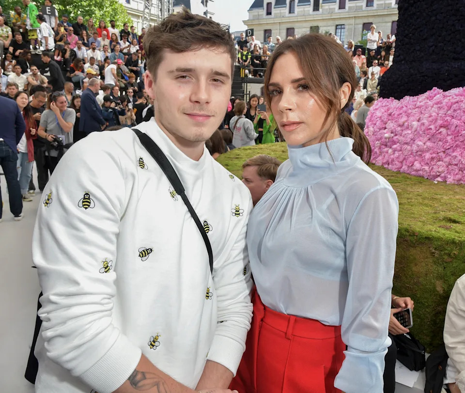 There has been much speculation about Brooklyn Beckham and mum Victoria Beckham's wedding dance. (Penske Media via Getty Images)