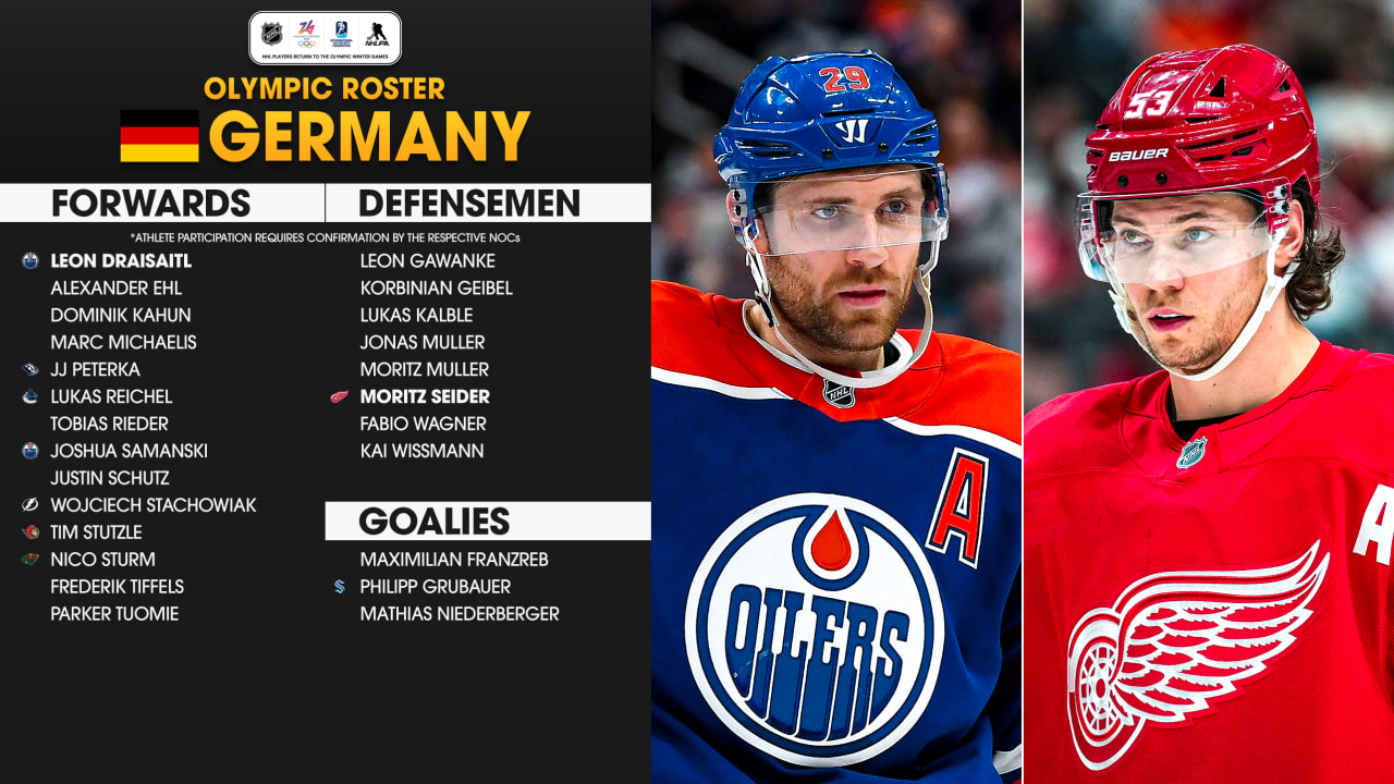 Germany roster for 2026 Winter Olympics includes Draisaitl, Seider