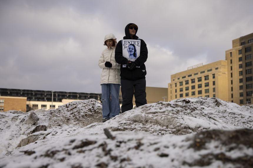 People take part in 'ICE Out of Minnesota' rally and march organized by MIRAC (Minnesota Immigrant Rights Action Committee), in Minneapolis, Minnesota on Saturday.