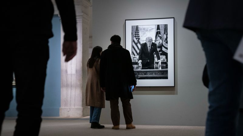 Smithsonian takes down details about Trump’s impeachments from presidential portrait exhibition
