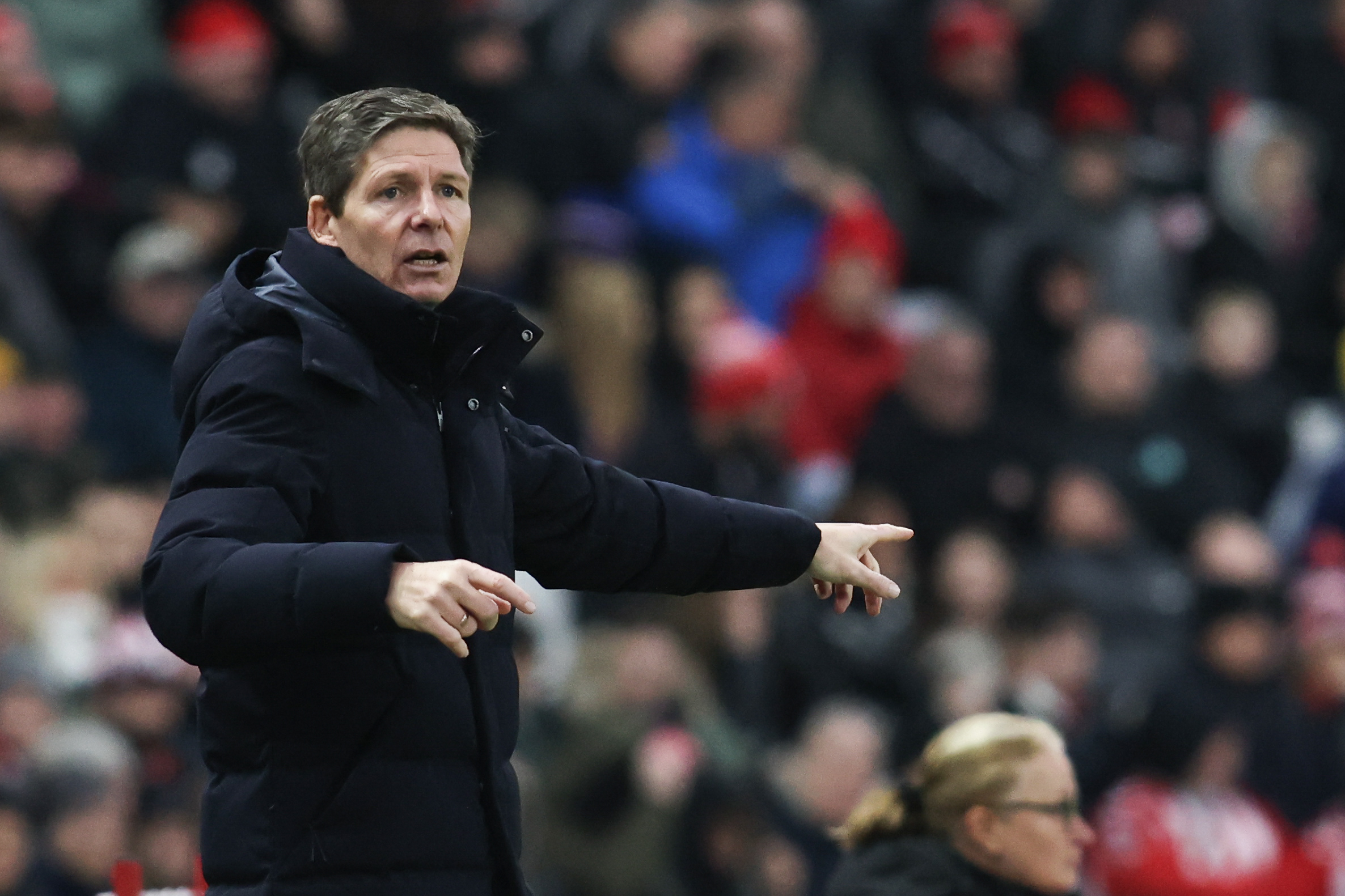 Crystal Palace Manager Oliver Glasner is present during the Premier League match between Sunderland and Crystal Palace at the Stadium Of Light in Sunderland, England, on January 17, 2026. (Photo by Michael Driver/MI News/NurPhoto via Getty Images)