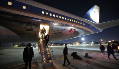 Trump once again en route to Davos after ‘minor electrical issue’ forced Air Force One to turn back