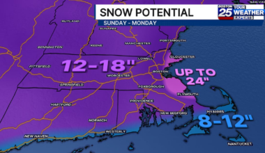 See expected snowfall totals for this weekend’s storm – Boston 25 News