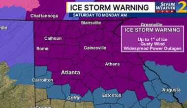 Ice storm warning expands to metro Atlanta, significant ice accumulation likely – WSB-TV Channel 2