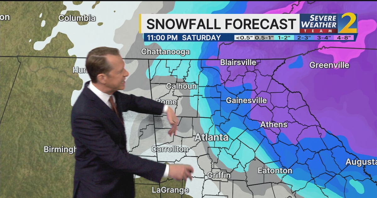 Widespread snowfall expected across north Georgia this weekend – WSB-TV Channel 2