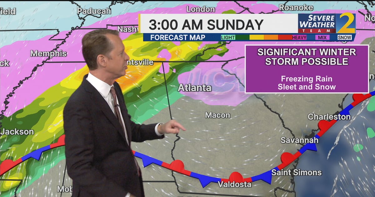 Freezing rain, sleet, snow on the way this weekend – WSB-TV Channel 2