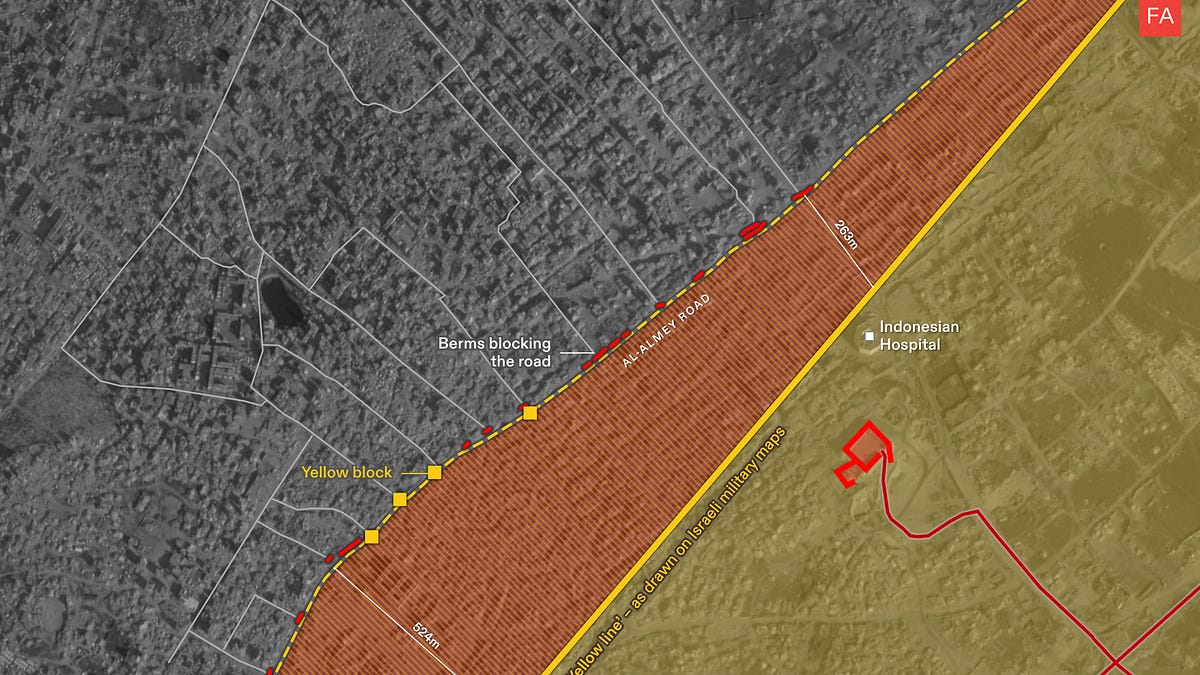 Israel Is Turning the Yellow Line Splitting Gaza into a Physical Barrier