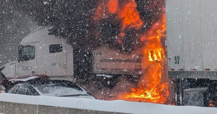 About 50 vehicles involved in ‘many’ collisions on Highway 401