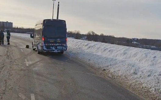 1 dead after launching over snowbank at side of Highway 7 overpass in Kitchener: OPP