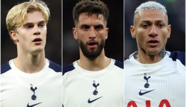 Spurs injury update: Bentancur, Richarlison, Bergvall latest return dates - London Evening Standard