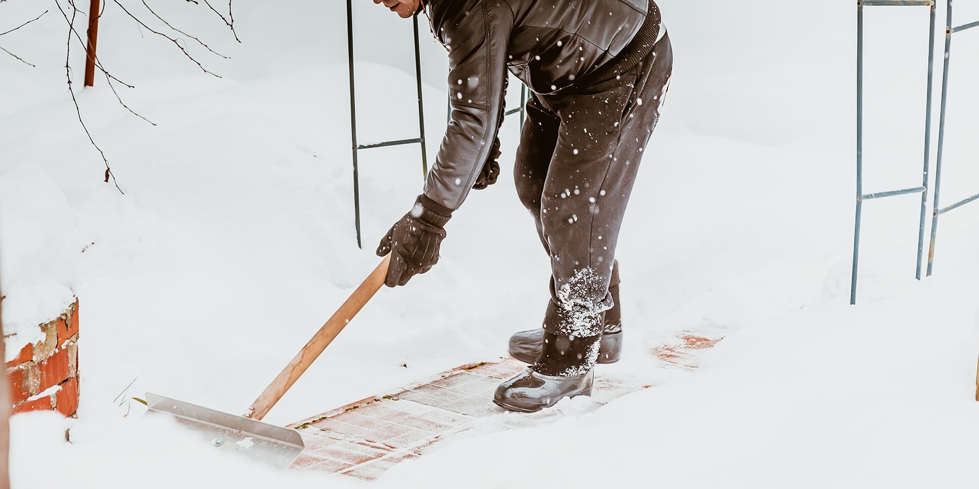 Person shovelling snow