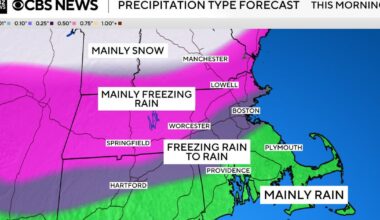 Ice and freezing rain could cause major problems on Massachusetts roads Wednesday