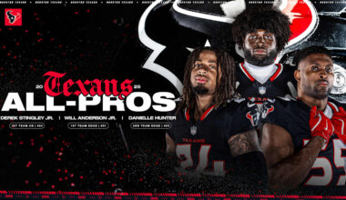 Houston Texans DE Will Anderson Jr., DE Danielle Hunter and CB Derek Stingley Jr. Named Associated Press All-Pro