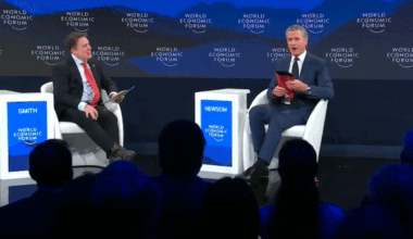Gavin Newsom makes Trump 'kneepads' joke at Davos World Economic Forum