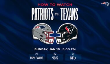 How to Watch/Listen: Patriots vs. Texans