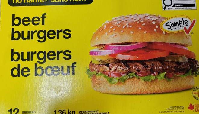 No Name brand beef burgers recalled across Canada for E. coli risk - National