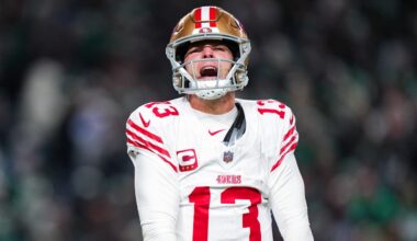 Brock Purdy overcomes two INTs, leads 49ers' GW drive in postseason return to Philadelphia