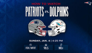 How to Watch/Listen: Patriots vs. Dolphins