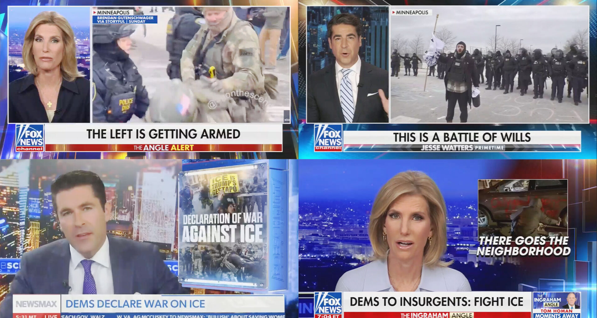 Right-wing media are describing pro-immigrant Minnesota activists using the language of war