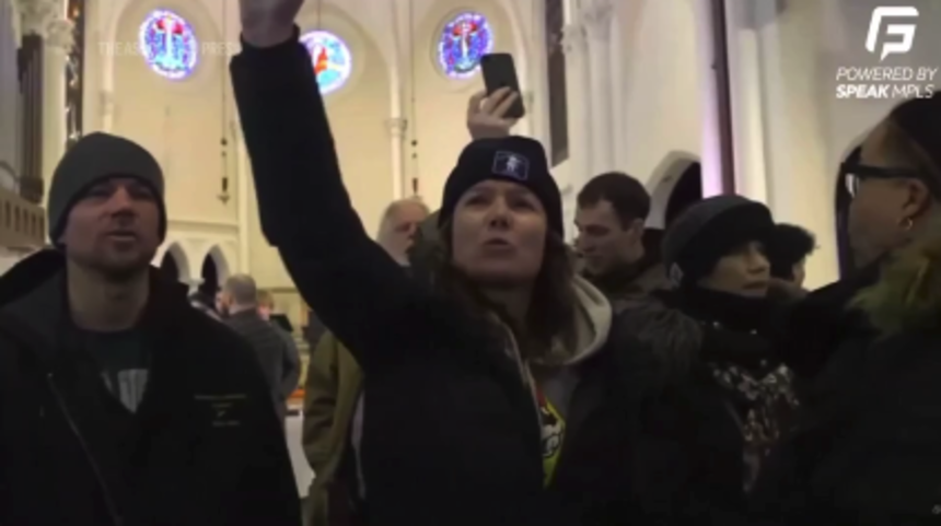 Protesters interrupted a church service in St. Paul, Minnesota where a local official with US Immigration and Customs Enforcement apparently serves as a pastor.