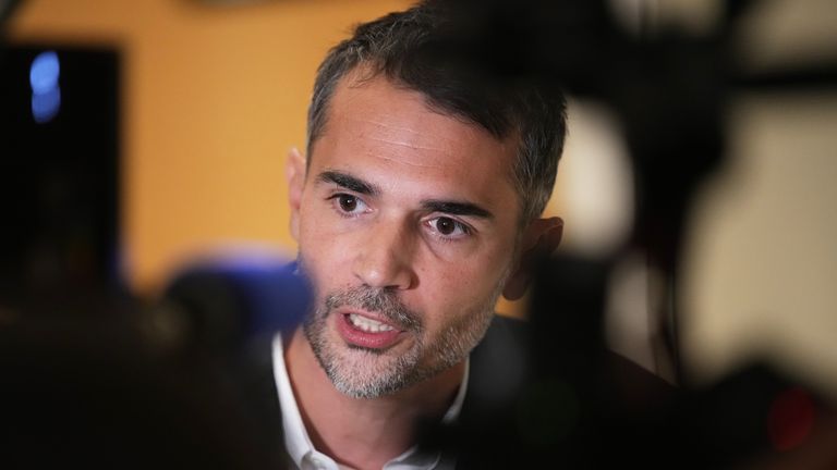 Defendant Aurelien Poirson-Atlan, known as Zoe Sagan on social media, during the trial in October. Pic: AP