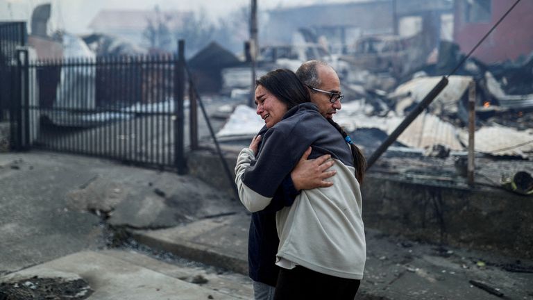 More than 250 properties have been destroyed. Pic: Reuters