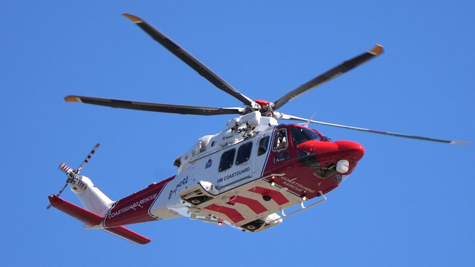 A coastguard helicopter is one of many teams involved in the search. File pic: PA