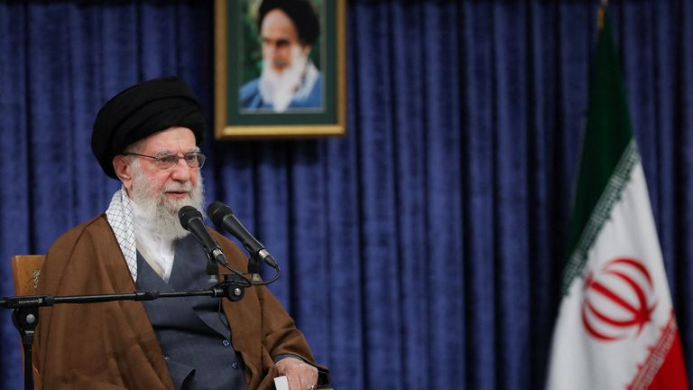 Iran's Supreme Leader Ayatollah Ali Khamenei has admitted thousands of protesters have died. Pic: Reuters
