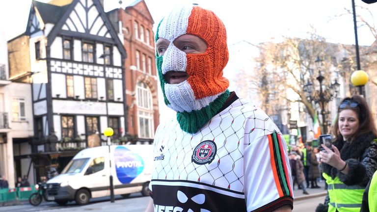 Kneecap's JJ O'Dochartaigh (DJ Provai) attended the High Court hearing in support of his bandmate. Pic: PA