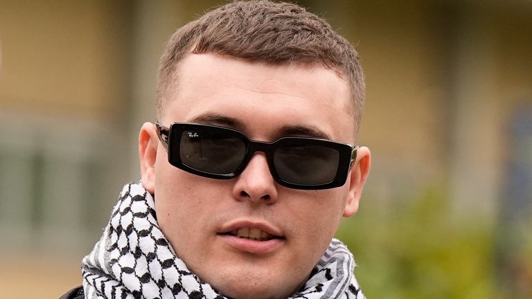 Liam Og O hAnnaidh, who performs under the stage name Mo Chara, outside Woolwich Crown Court in September. Pic: PA