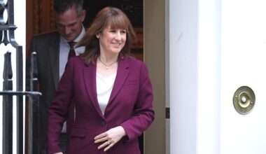 Chancellor of the Exchequer Rachel Reeves is seen leaving 11 Downing Street. Pic: PA
