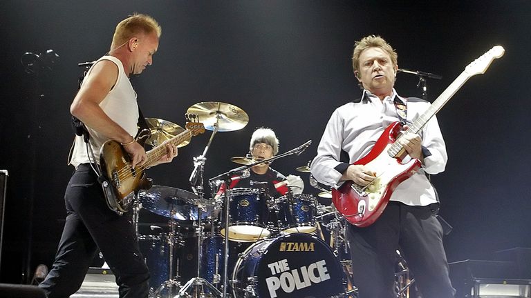 The Police bandmates during their world tour in 2007. Pic: AP