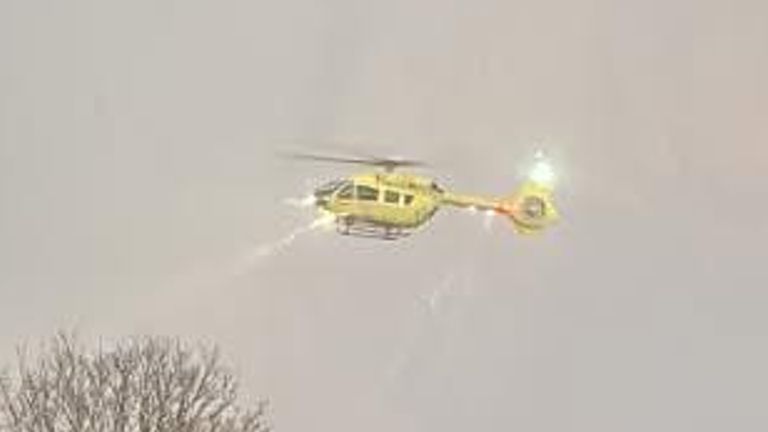 A coastguard helicopter was involved in the search. 