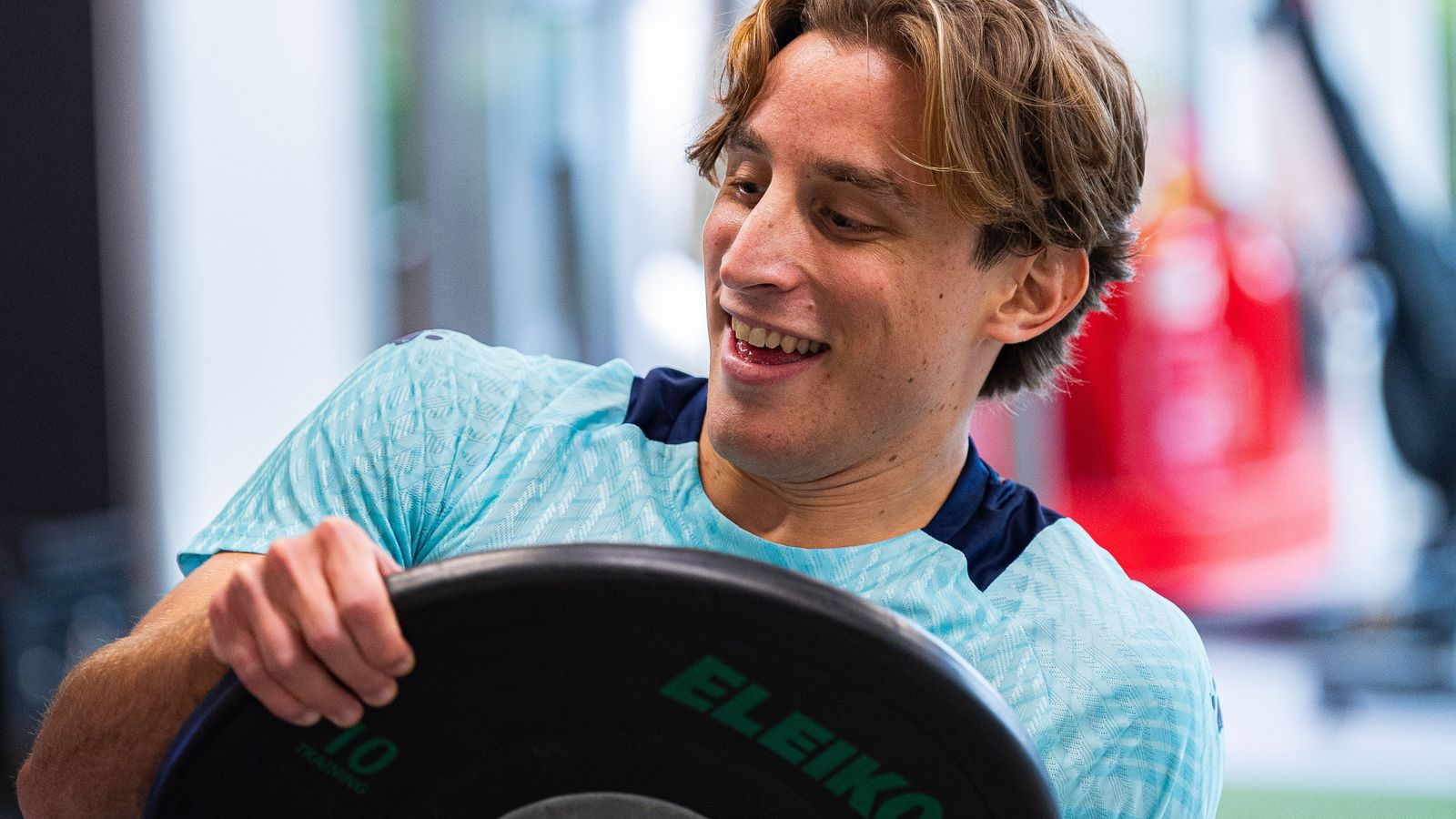 New Watford signing Edoardo Bove in the club gym (pic: Watford FC)