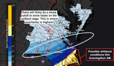 Snow forecast updates for southeastern Virginia