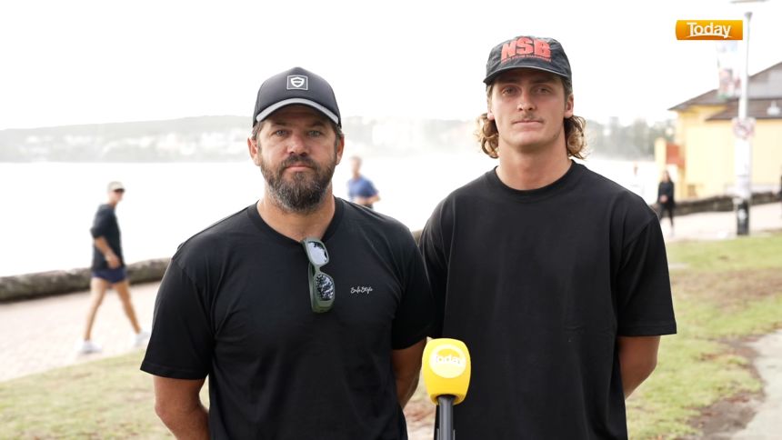 Max White and Dayan Neave were at North Steyne Beach on Monday, when a 25-year-old surfer sustained serious leg injuries from a shark attack.