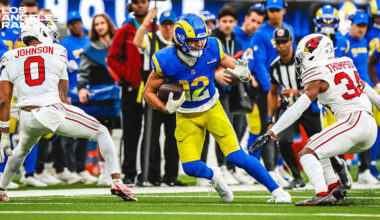 Rams wide receiver Puka Nacua surpasses Randy Moss for second-most receiving yards by a player in their first three seasons in NFL history, trailing only Justin Jefferson