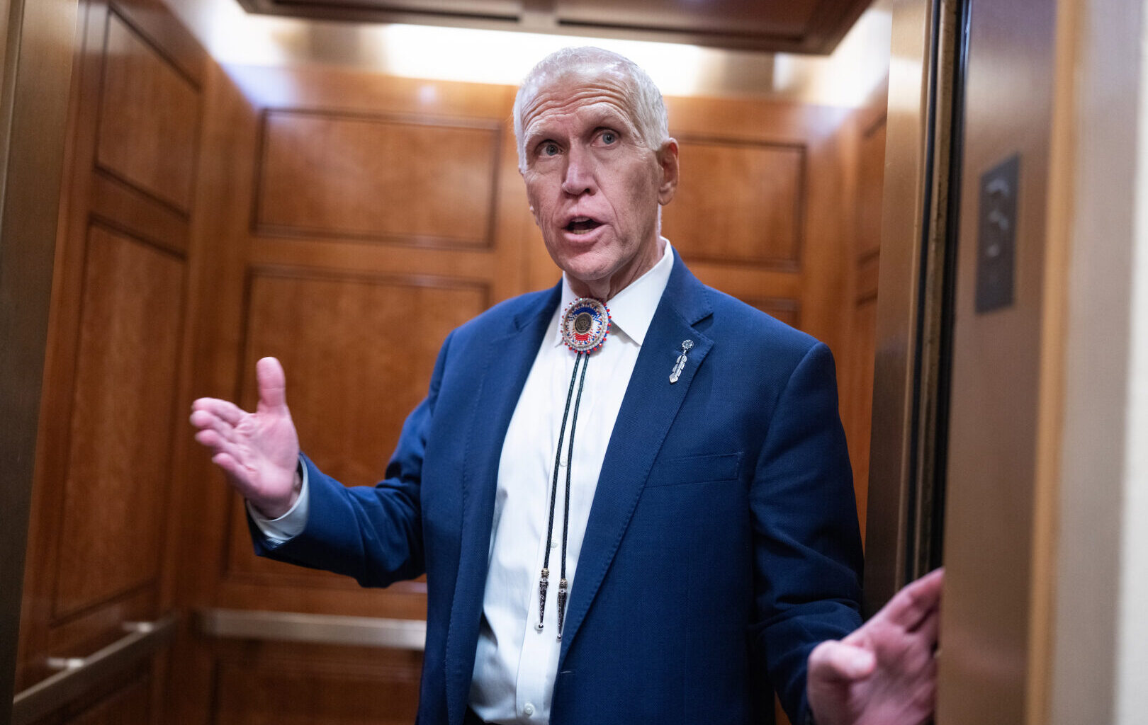 Sen. Thom Tillis, R-N.C., said the Trump administration is "actively pushing to end the independence of the Federal Reserve." (Tom Williams/CQ Roll Call file photo)