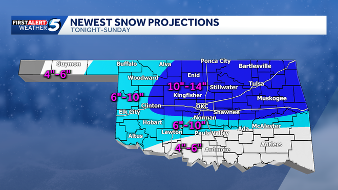 Newest Snow Projections in Oklahoma newest snow projections in oklahoma