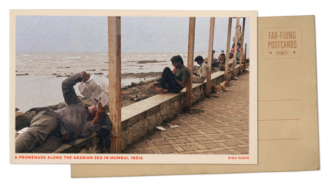 Mumbai residents relax on Arabian Sea promenade : NPR