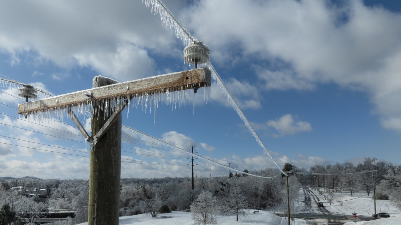 Winter storm wallops U.S., killing 18 and knocking out power : NPR