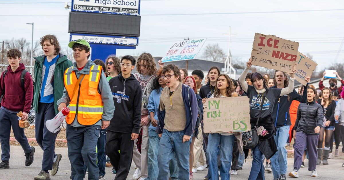 Austin businesses and students join nationwide ICE protest