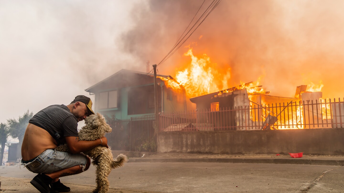 Wildfires race across Chile, leaving 18 dead and forcing thousands to flee