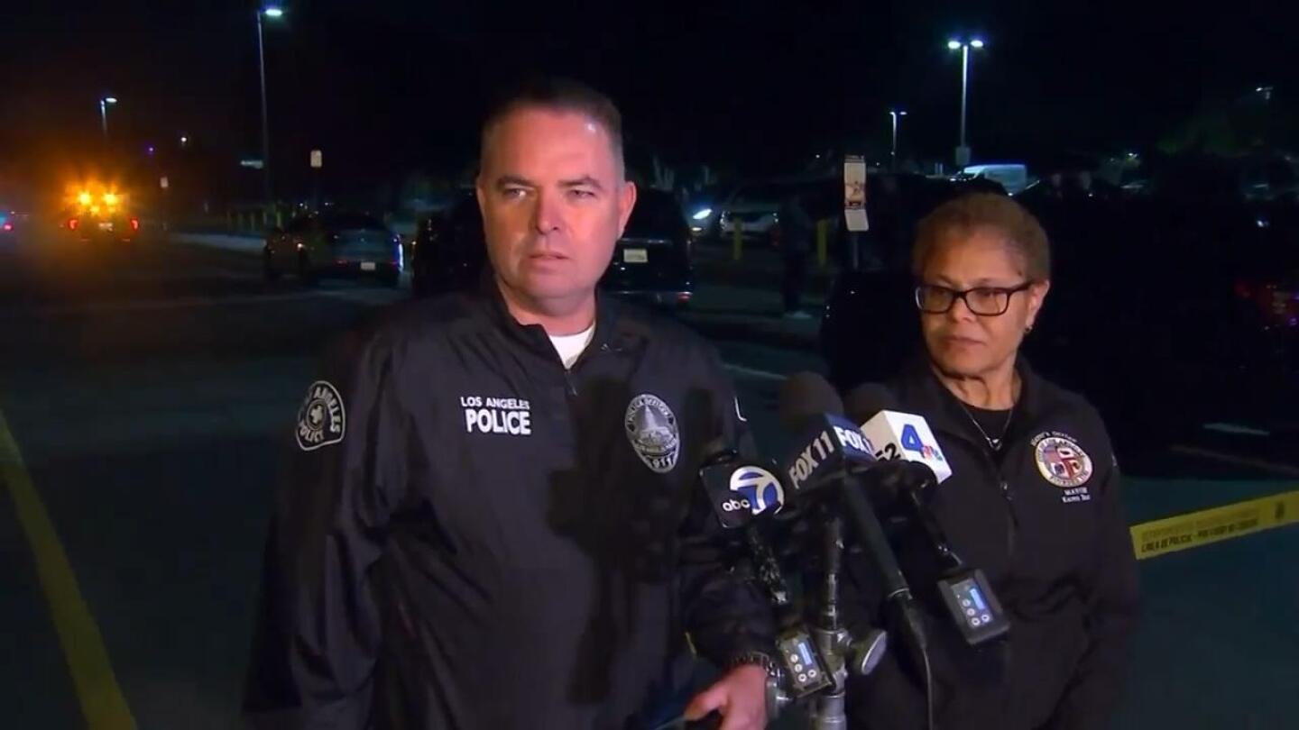 U-Haul truck speeds through Los Angeles march supporting Iranian people